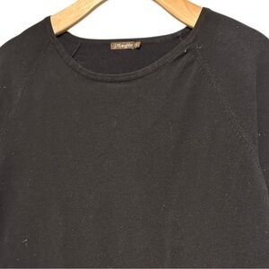 J. McLaughlin Women’s Size L Black Gold Button Sleeve Cotton Sweater